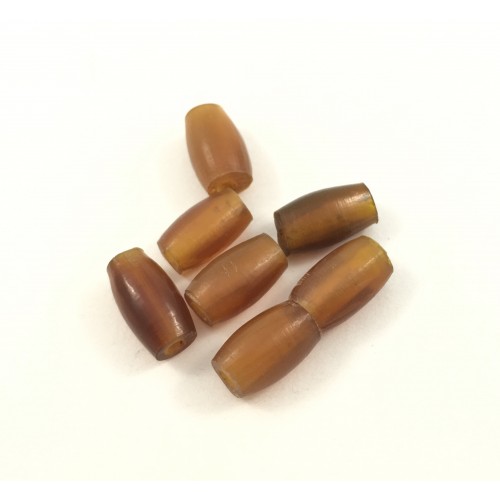 Cylindrical horn brown orange 12x7 mm bead